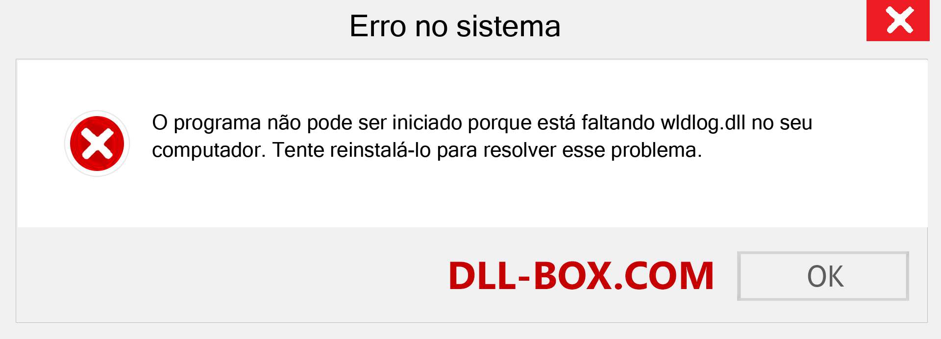 Arquivo wldlog.dll ausente ?. Download para Windows 7, 8, 10 - Correção de erro ausente wldlog dll no Windows, fotos, imagens